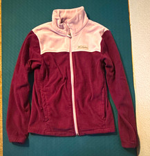 Columbia Kids M Colorblock Fleece Full-Zip Jacket w/ Pockets Purple Pink