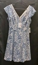Jessica Simpson Women's Dress Color Blue/Tan Size 6