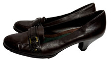 Aerosoles A2 womens brown loafer heels comfort slip on shoes size 10 A2 wedge