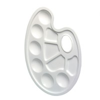Herlitz Farbmisch-Palette, Aus Kunststoff, Oval, Weiß 5 Bis 72 Stk Spare 67%