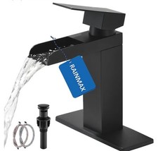 Black Bathroom Waterfall Sink Faucet By Rainmax. New
