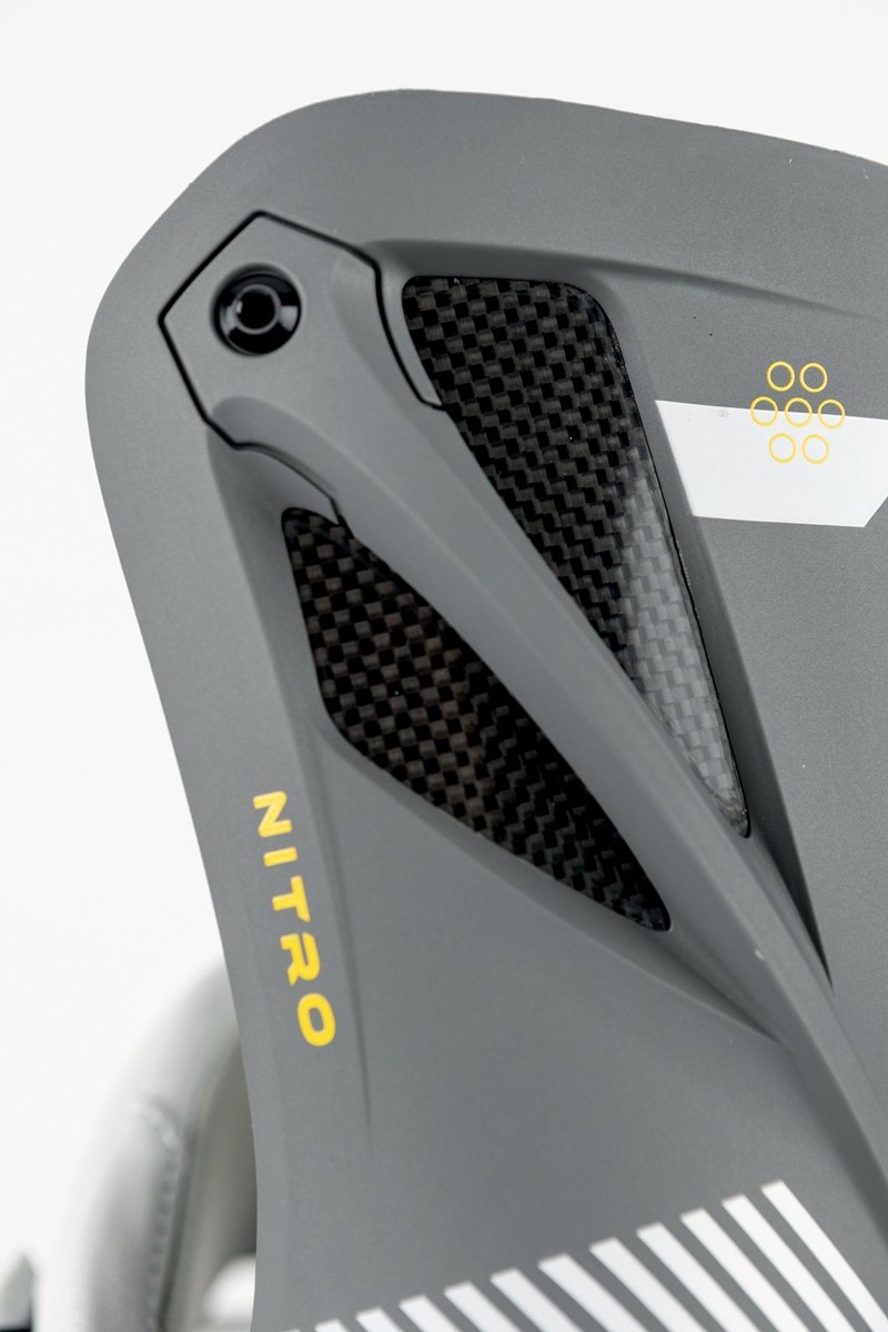 NITRO Phantom plus Mサイズ 23-24 Nitro Phantom Plus Men's Snowboard Bindings, Tech Grey, Medium