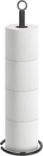 Bath Toilet Paper Holder Stand Freestanding Tissue Paper Storage W/ Reserve
