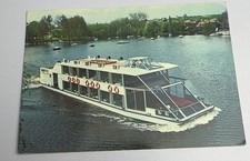 Vintage Postcard: Nantes France River Boat Tour Air Mail to USA 1978