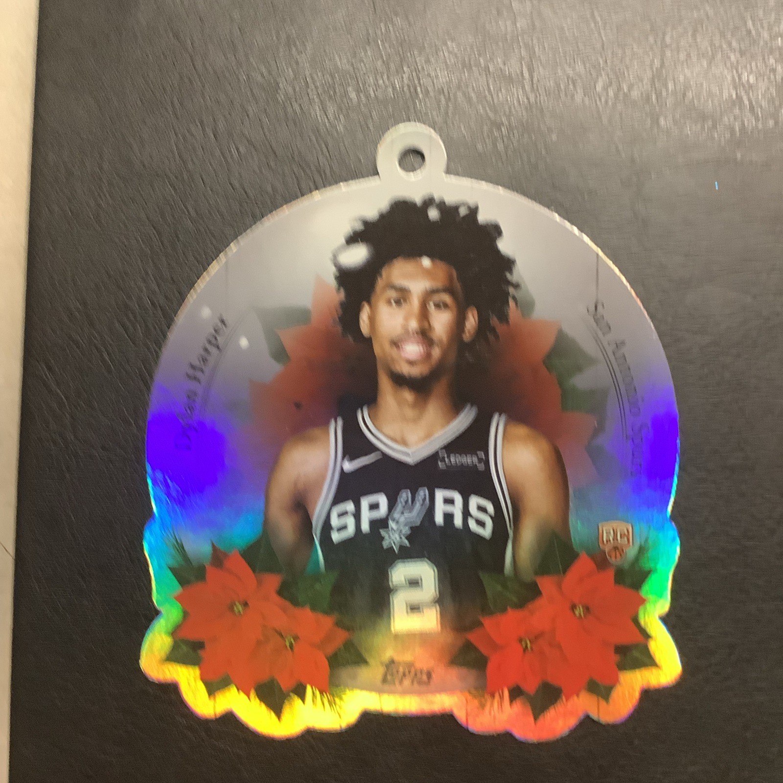 2025-26 Topps Holiday DYLAN HARPER #DCO-DH Die-Cut Ornament Card RC SP Spurs NBA