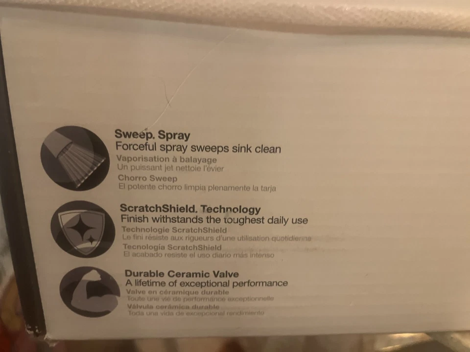 Kohler Koi 厨房水槽龙头 带侧喷 K-R22141-CP 全新抛光镀铬 — 第 3/4 张图片