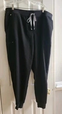 FIGS Women's 3XL/Tall Zamora Scrub Jogger Pants Scrubs Black Zip Cargo 6 Pockets