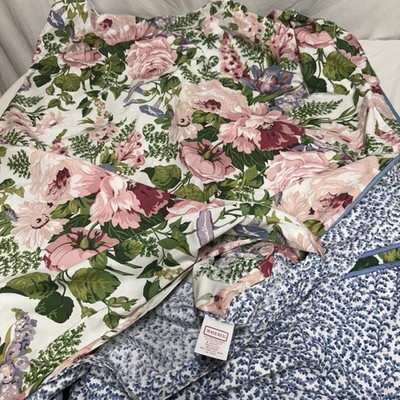 Vtg Waverly  Spring Fever  TWIN Duvet  Cover Blue Pink Floral Cottage NWOT