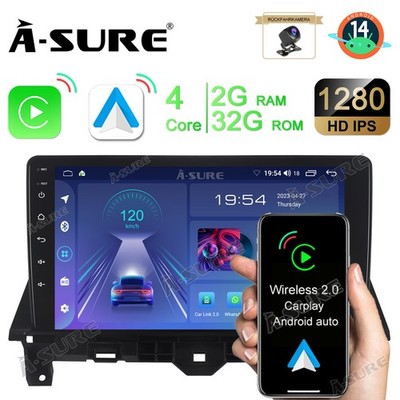 2+32GB Android 14 Autoradio Carplay Navi +Kam Für Honda Accord VIII 2008-2012