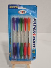 VINTAGE 2005 Paper Mate Visibility Soft Grip 5 Pack Ball Point Pens 1.0 mm NOS