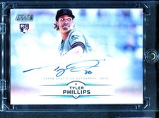 2025 Topps Stadium Club TYLER PHILLIPS RC ON CARD ROOKIE AUTO #SCBA-TP Marlins. rookie card picture