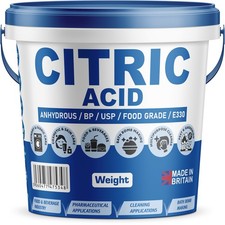 Citric Acid Fine Food Grade BUCKET Anhydrous Descaler Bath Bombs Home Brewing