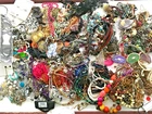 12 Lbs+ HUGE Vtg Costume to Fashion Jewelry lot Necklace Bead Chain UNSORTED