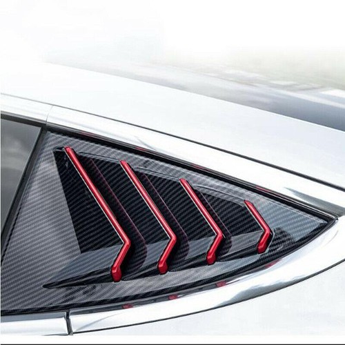 For Tesla Model 3 2017-2023 Carbon Fiber Rear Window Louver Shutter Cover Trim - Picture 3 of 8