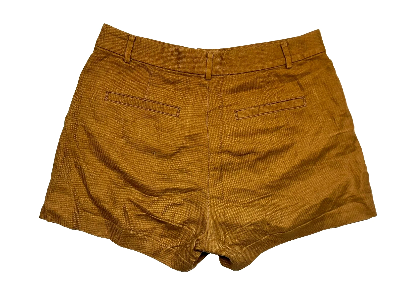 MADEWELL Brown Cotton/Linen STYLE-F1574 SHORTS Summer Hike Casual Sz Women's 4