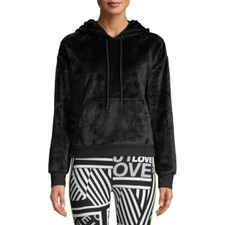 No Boundaries Juniors' Plush Hoodie Pullover Size S/CH 3-5 Black