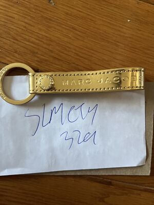 New Marc Jacobs Key Loop Ring Key Chain Metallic Gold In Hand Ships Now Rare