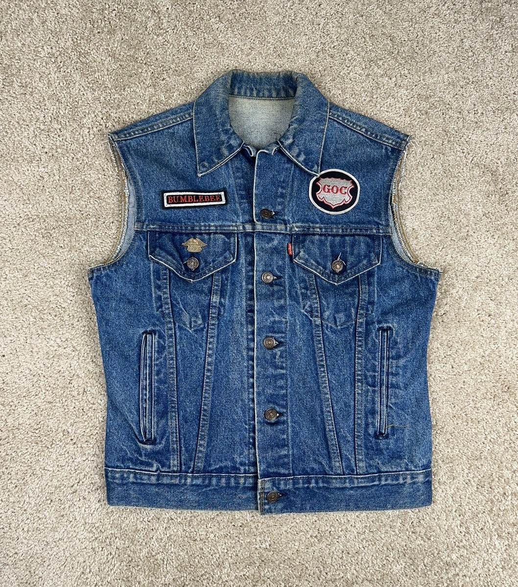 トップス levi's vintage MC vest Vintage 80s Levi's Guardian of Children MC Biker Club