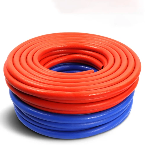 Rot/Blau Silikon Geflecht Schlauch verstärkt Wasser Öl Kraftstoff Temp 300°C - Picture 7 of 11