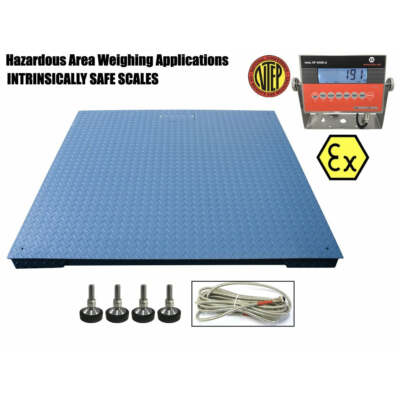 NTEP Explosion proof 48 x48  Industrial 4 x4  intrinsically Floor scale 2500 lbs