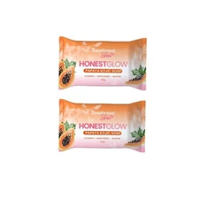2 Bars HONEST GLOW KOJIC PAPAYA SOAP 100g Each