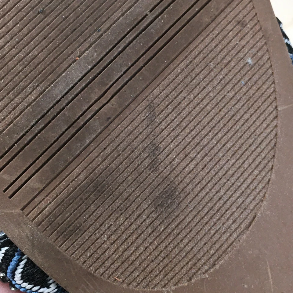 Sandalias Vera Wang simples para mujer 8 M Florie Gladiador planas azules imitación cuero Foto 4 de 4