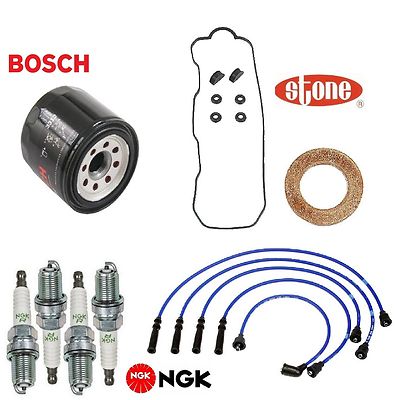 Tune Up Kit Oil Filter Wire Plugs Gaskets for Isuzu Amigo L4; 2.3L; Carb 90-93