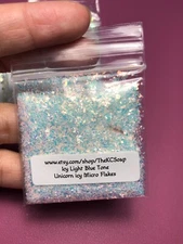 TSP Solvent Resistant LIGHT BLUE UNICORN MICRO FLAKES Glitter Epoxy US Seller