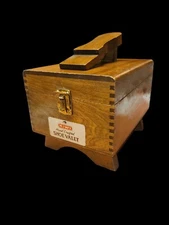 Vintage Dovetailed Cornered Oak Kiwi Hand Crafted Shoe Valet.Brass Latch.