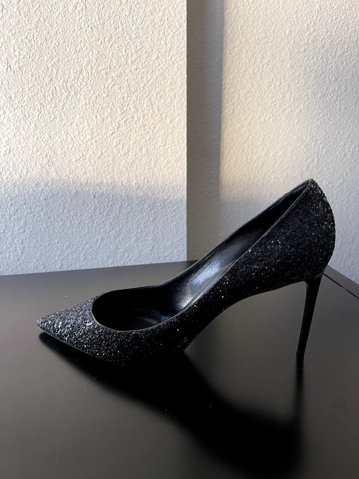 Décolleté a stiletto Saint Laurent nere glitter $795 + NUOVE TAGLIA 40 US 39 5