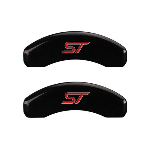 Ford Focus "ST" 2013-2018 cubiertas de pinza de disco de freno negras brillantes negras MGP Foto 3 de 4
