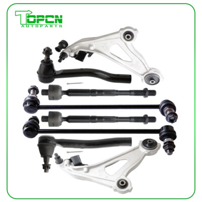 8pc Front Lower Control Arm Tie Rod End Sway Bar For 2013-2019 Nissan Pathfinder
