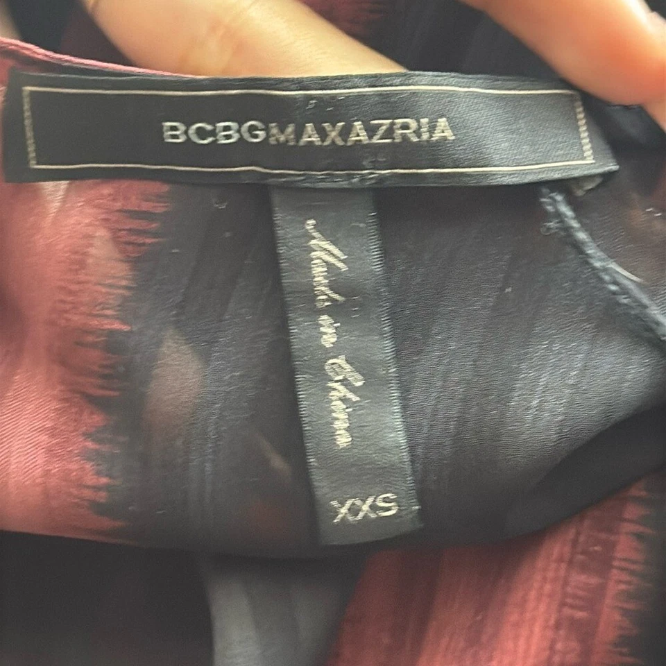 Vestido midi BCBGMAXAZRIA Ombré a rayas cambio noche talla XXS $398 Foto 3 de 4