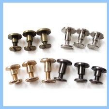 Flat Round Screw Leather Craft Nail Copper Solid Rivets Stud Head 6 9 10 12mm