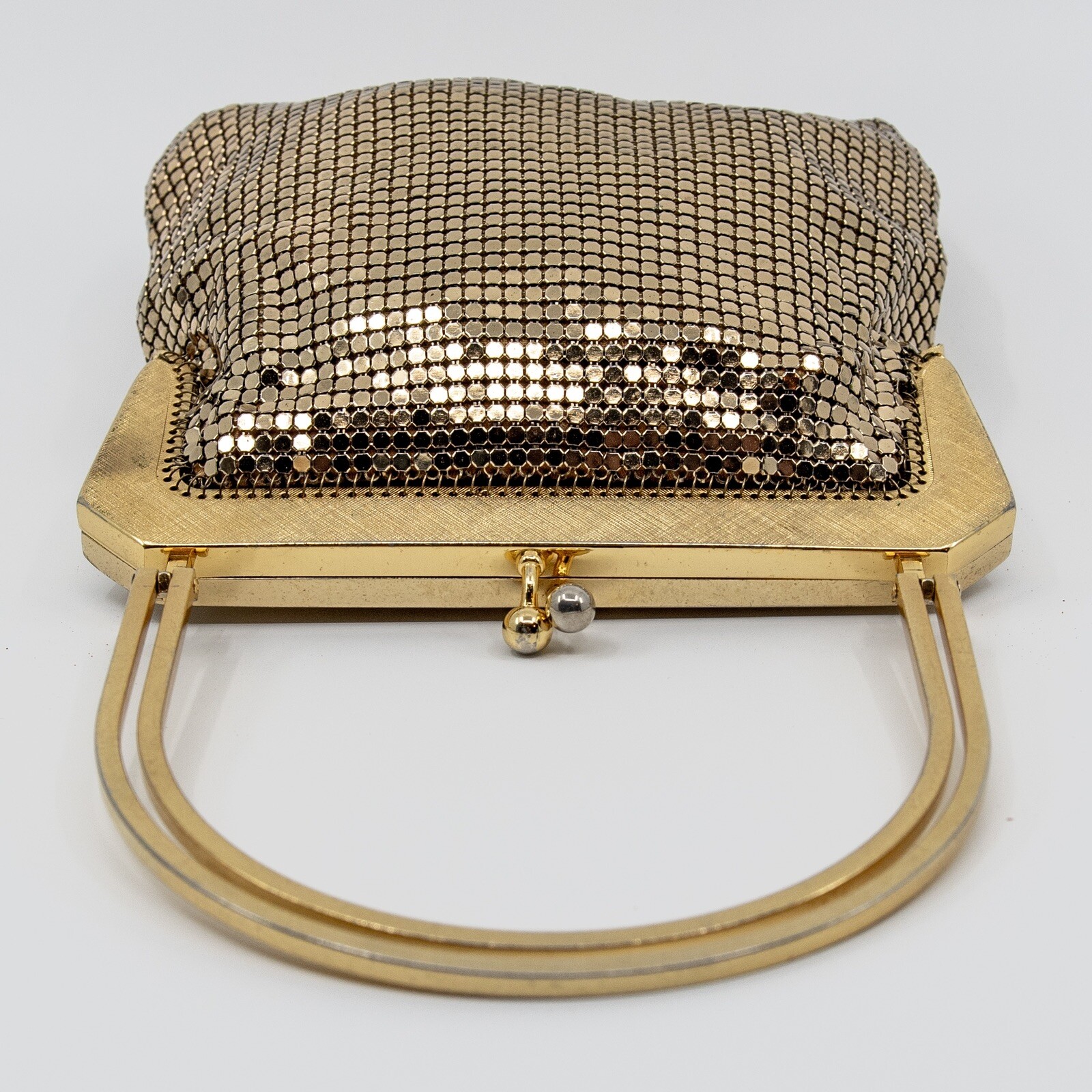 Vintage GLOMESH double solid metal strap gold han… - image 3