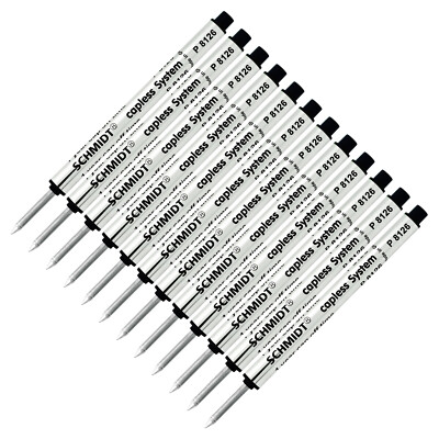 12 X - Schmidt P8126 Short Capless Rollerball Refill fits Retro 1951 Tornado ...