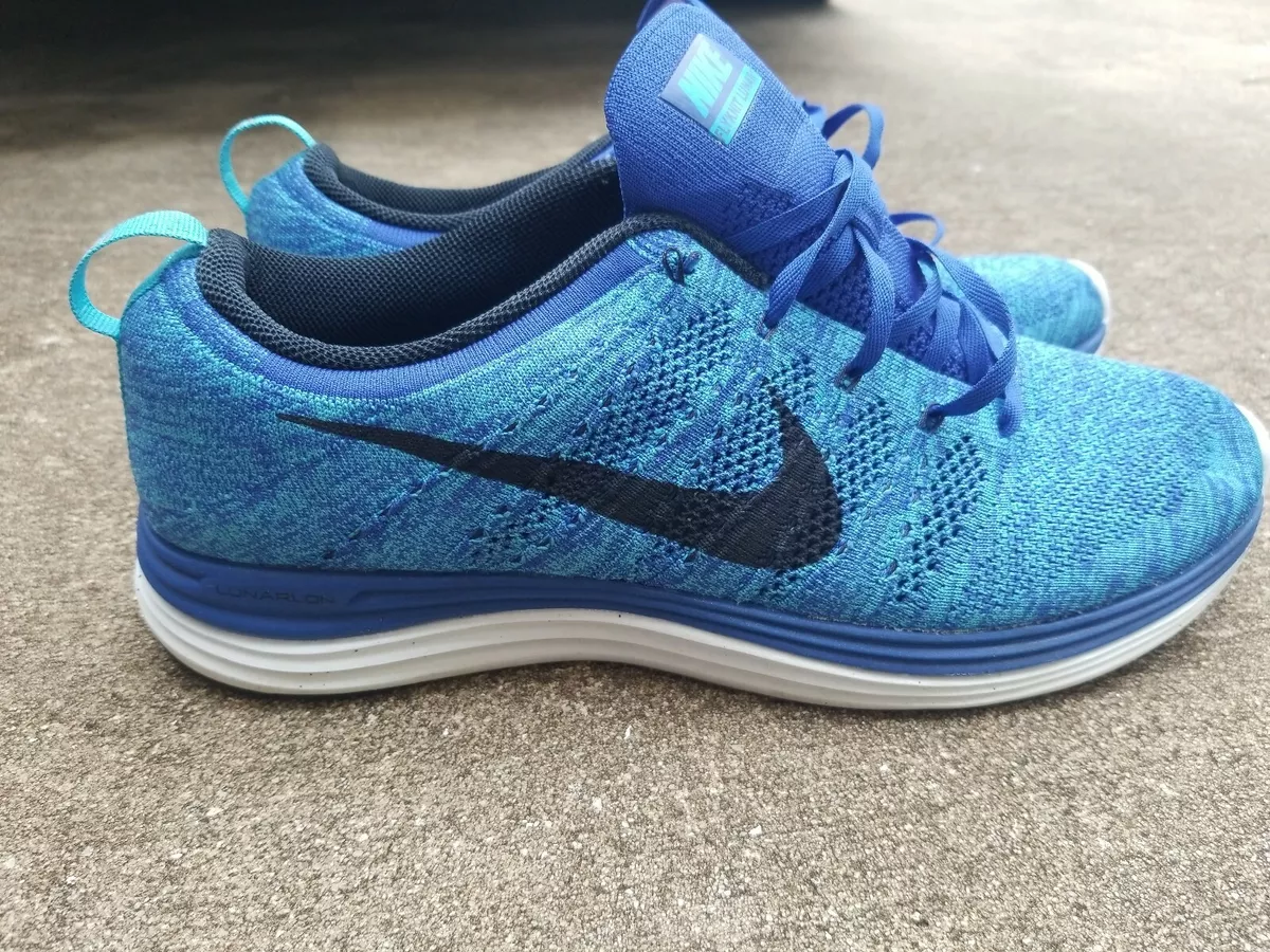 parcialidad Novio explosión NIKE FLYKNIT LUNAR 1 BLUE SIZE 11.5 MENS 554887-440 USED GOOD CONDITION |  eBay