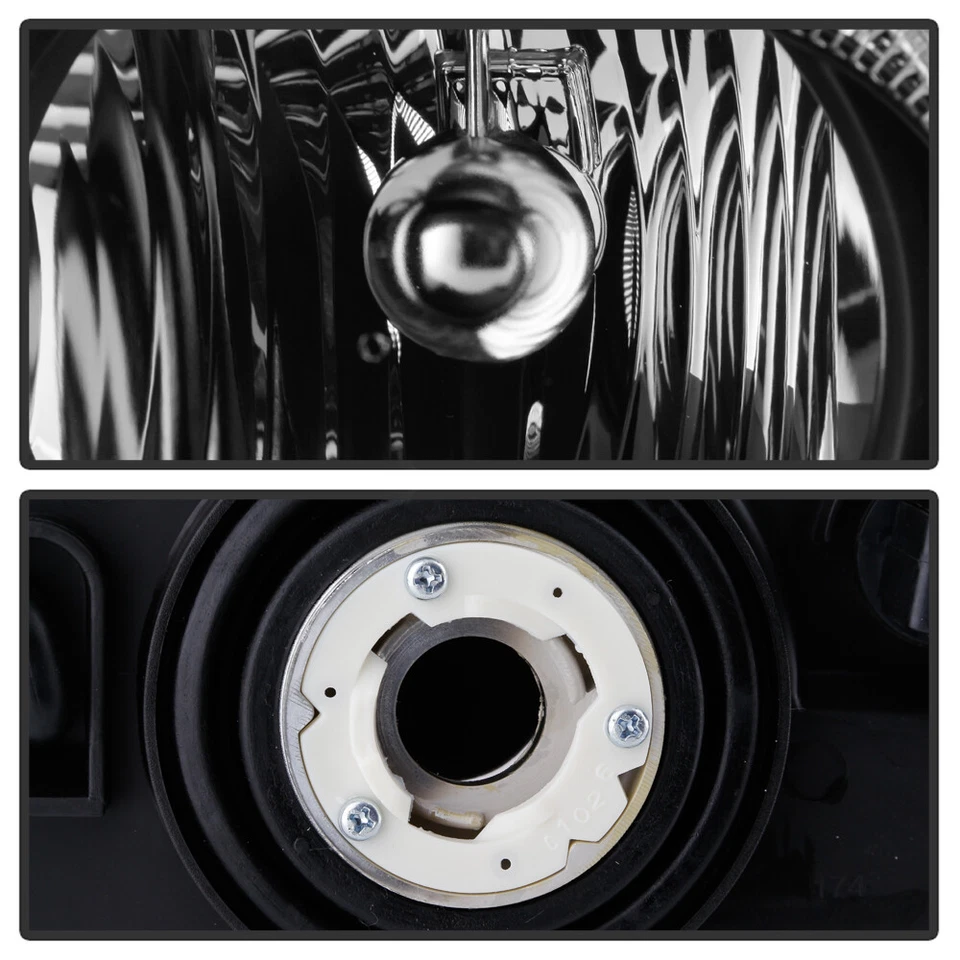 Black 2005-2010 Chrysler 300 Headlights Headlamps Left+Right Replacement 05-10 - Image 4 of 4