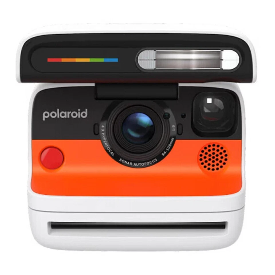 Cámara instantánea abatible Polaroid sonar enfoque automático diseño retro (blanco)