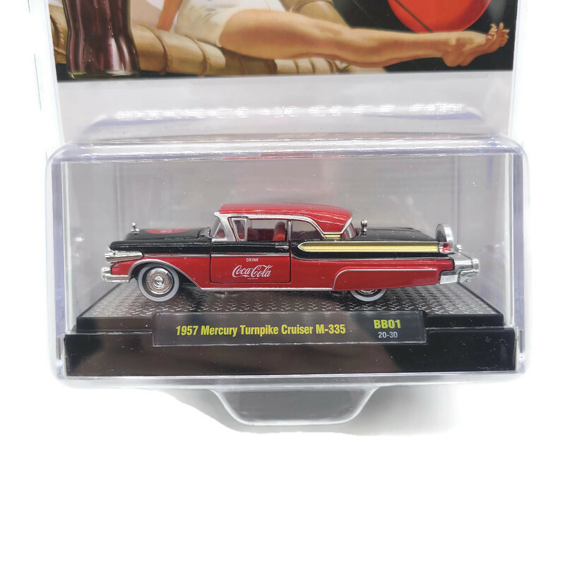 M2 Machines - Mercury Turnpike Cruiser 1957 édition Coca-Cola - Modèle 1:64 Noir Et Rouge - Neuf Avec Livraison Gratuite