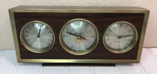 Airguide Mid Century Modern Weather Station Barometer Temperature Humidity