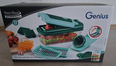 Nicer Dicer FUSION SMART Genius Gemüseschneider OVP BA Rezepte Film Vergan mögli