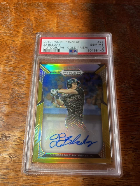 2019 Panini Prizm Draft Picks #23 JJ Bleday Gold RC Rookie Auto PSA 10 Gem 2/10