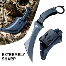 Military Tactical Knife Hunting COMBAT Karambit FIXED BLADE KNIFE Survival EDC