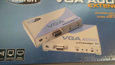 Gefen VGA EXTENDER w/ AUDIO EXT-VGA-AUDIO-141 extends 150' w/ Cat 5 Cat5e Cat6