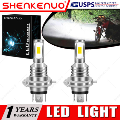 For Honda Nighthawk CB250 CB550SC CB650SC 2X 9003 LED Headlights Bulbs White YTB