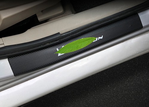 Para Mitsubishi Lancer Evolution 07-17 rasguño de puerta de cuero de fibra de carbono - Imagen 6 de 9