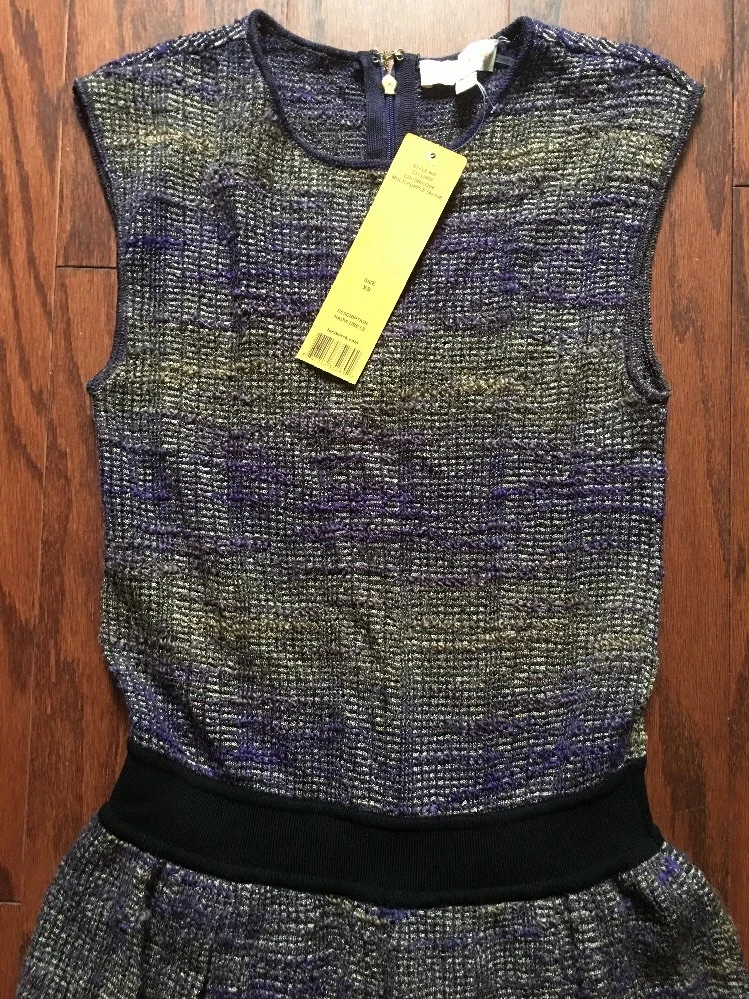 Abito midi nuovo con etichette Tory Burch Nadia lavorato a maglia taglia XS