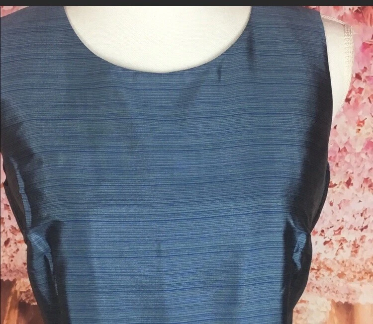 Vestido recto vintage Mary Mcfadden 100 % seda a rayas Foto 4 de 4