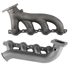 Pair Turbo Exhaust Manifold Header for Chevy Silverado for GMC Sierra LS 5.3 4.8
